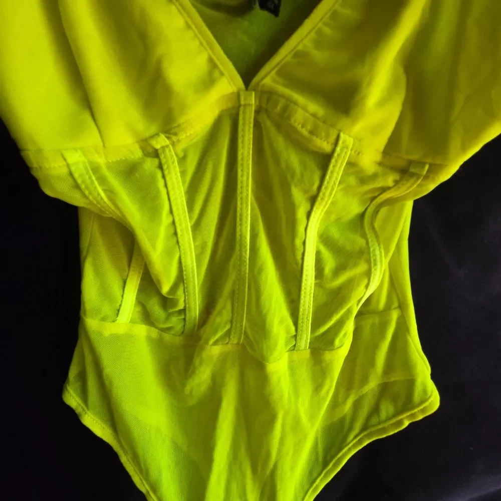 1079 Naanna Teal corset style lingerie  size 4 - Picture 3 of 13